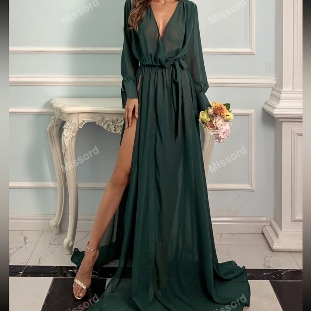 Green sheer maxi